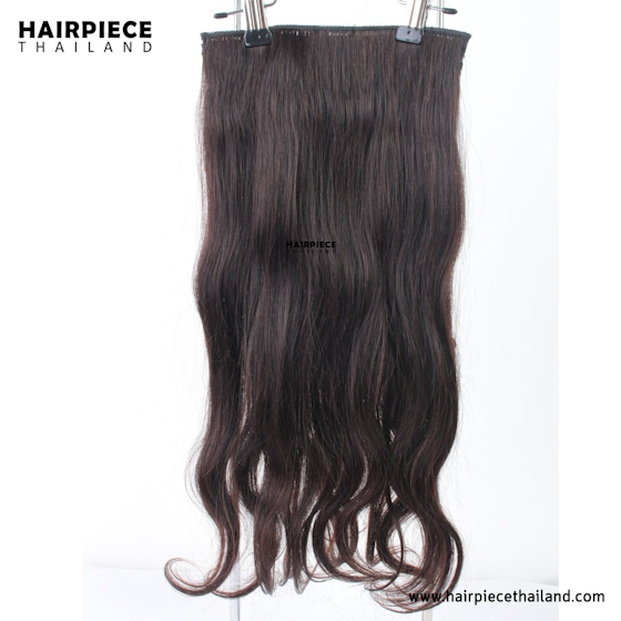 แฮร์พีชผมแท้, ผมหยักศกธรรมชาติ สีดำ(โค้ก), ความยาว 18 นิ้ว